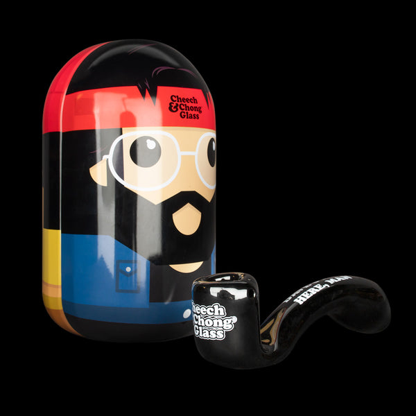 5.5" Dave's Not Here, Man Sherlock Hand Pipe in Collectible Tin