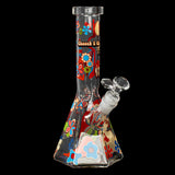 10" Power to the Flower Hex Beaker Base Water Pipe