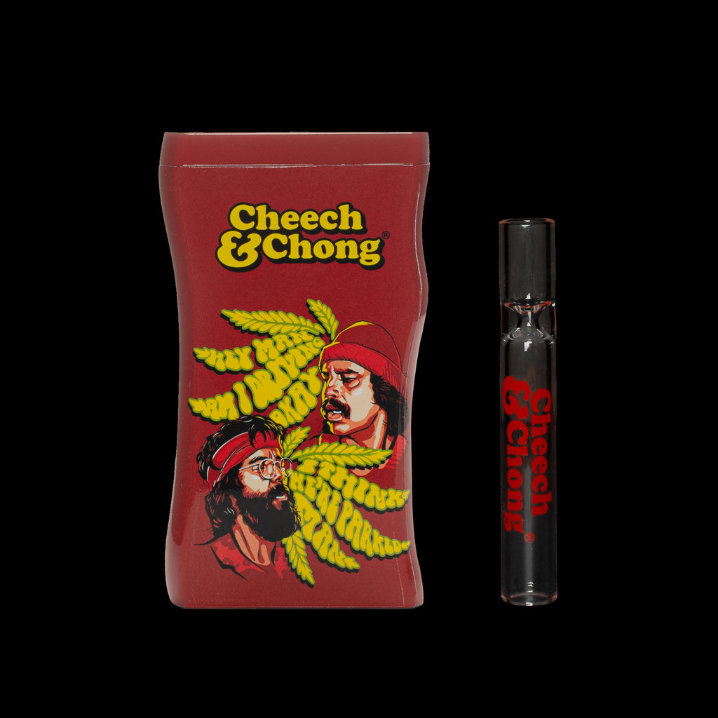 3.8" Parked Dugout | Cheech & Chong Glass 3.8" Parked Dugout | Cheech & Chong Glass