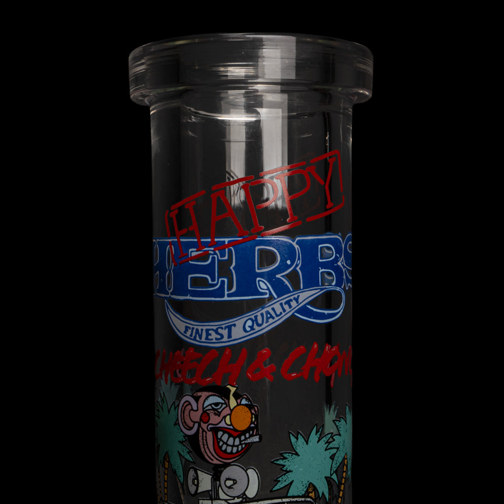 12" 7mm Thick Happy Herbs Sidekick Water Pipe (Limited Edition of 420)