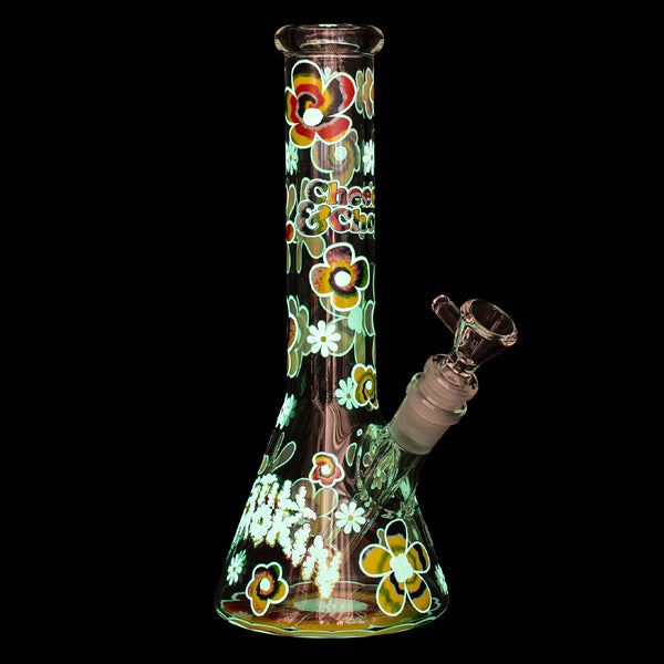 10" Tie Dye Glow-in-the-Dark Water Pipe