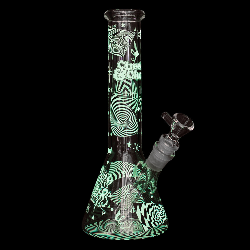 10" Optical Illusion Glow-in-the-Dark Water Pipe