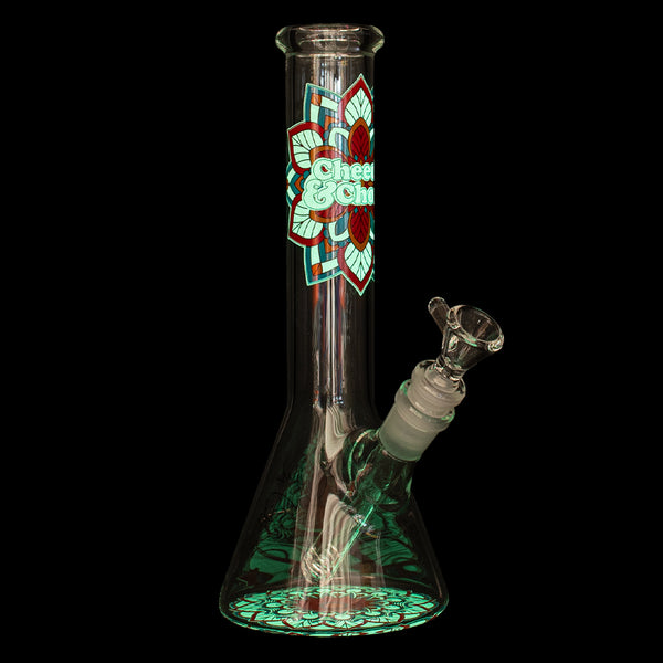 10" Mandala Glow-in-the-Dark Water Pipe